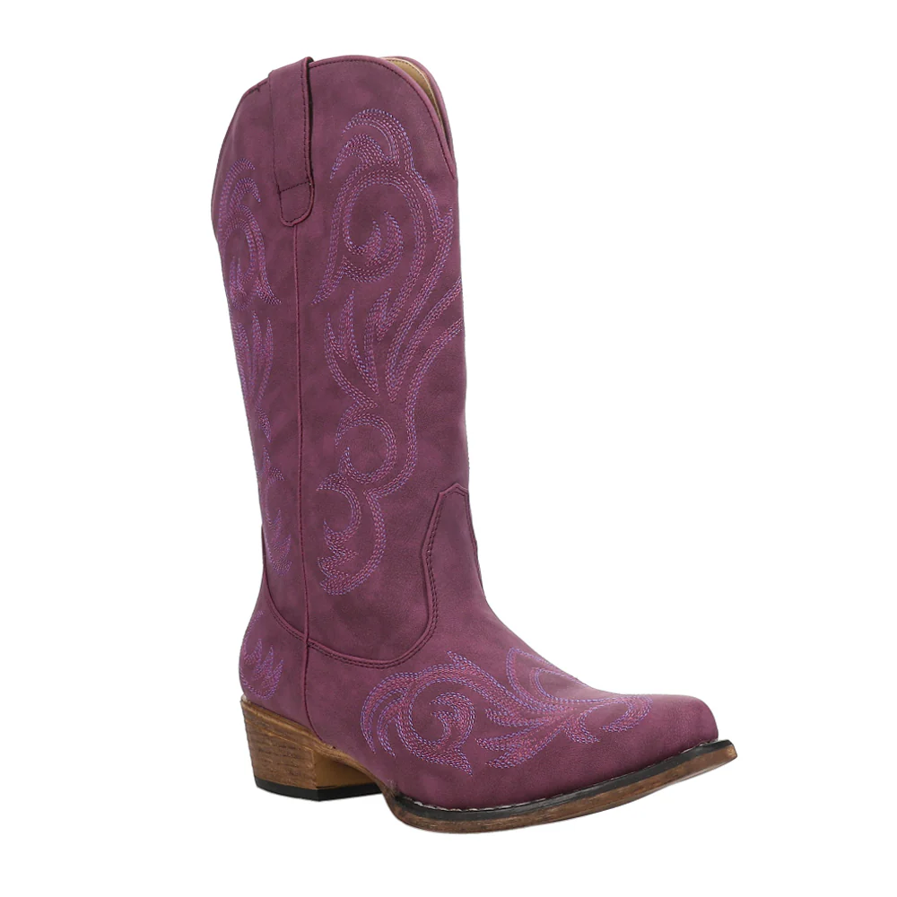 Riley Embroidered Snip Toe Cowboy Boots - Image 2