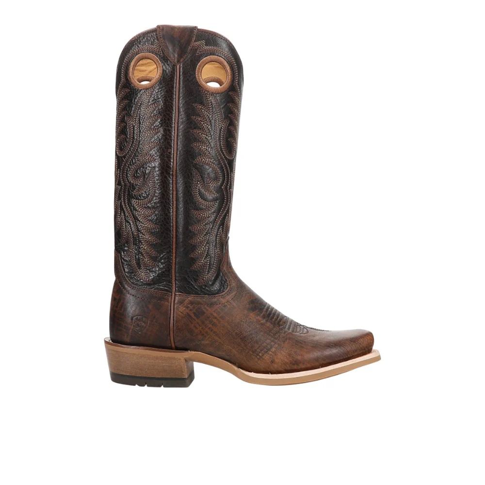 Ringer Embroidered Square Toe Pull On Cowboy Boots
