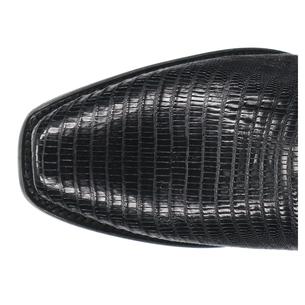 Ringold Lizard Embroidered Pull On Square Toe Cowboy Boots - Image 4
