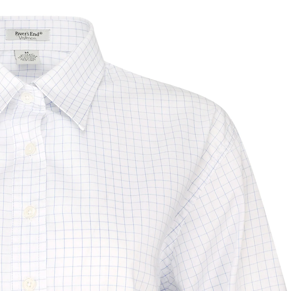 EZCare Woven Collared Long Sleeve Button Up Shirt - Image 3