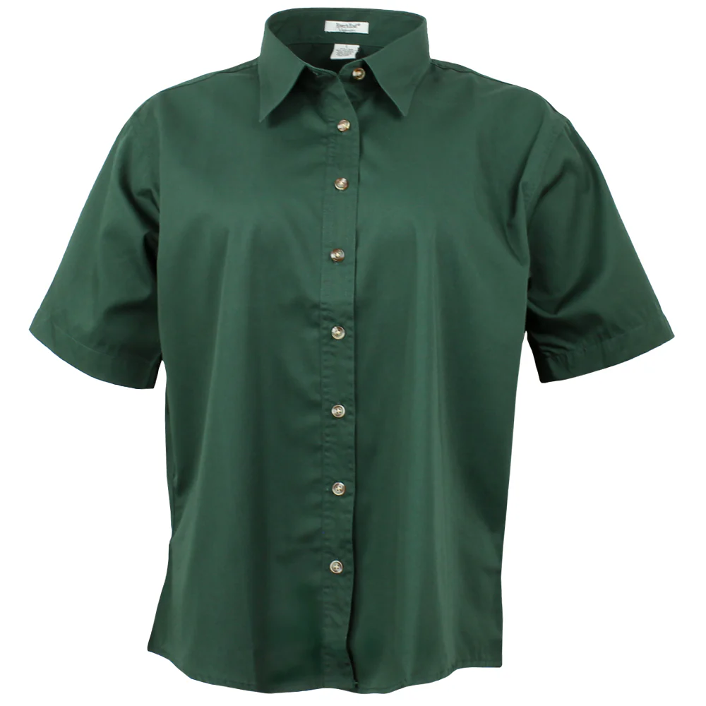 EZCare Woven Collared Short Sleeve Button Up Shirt