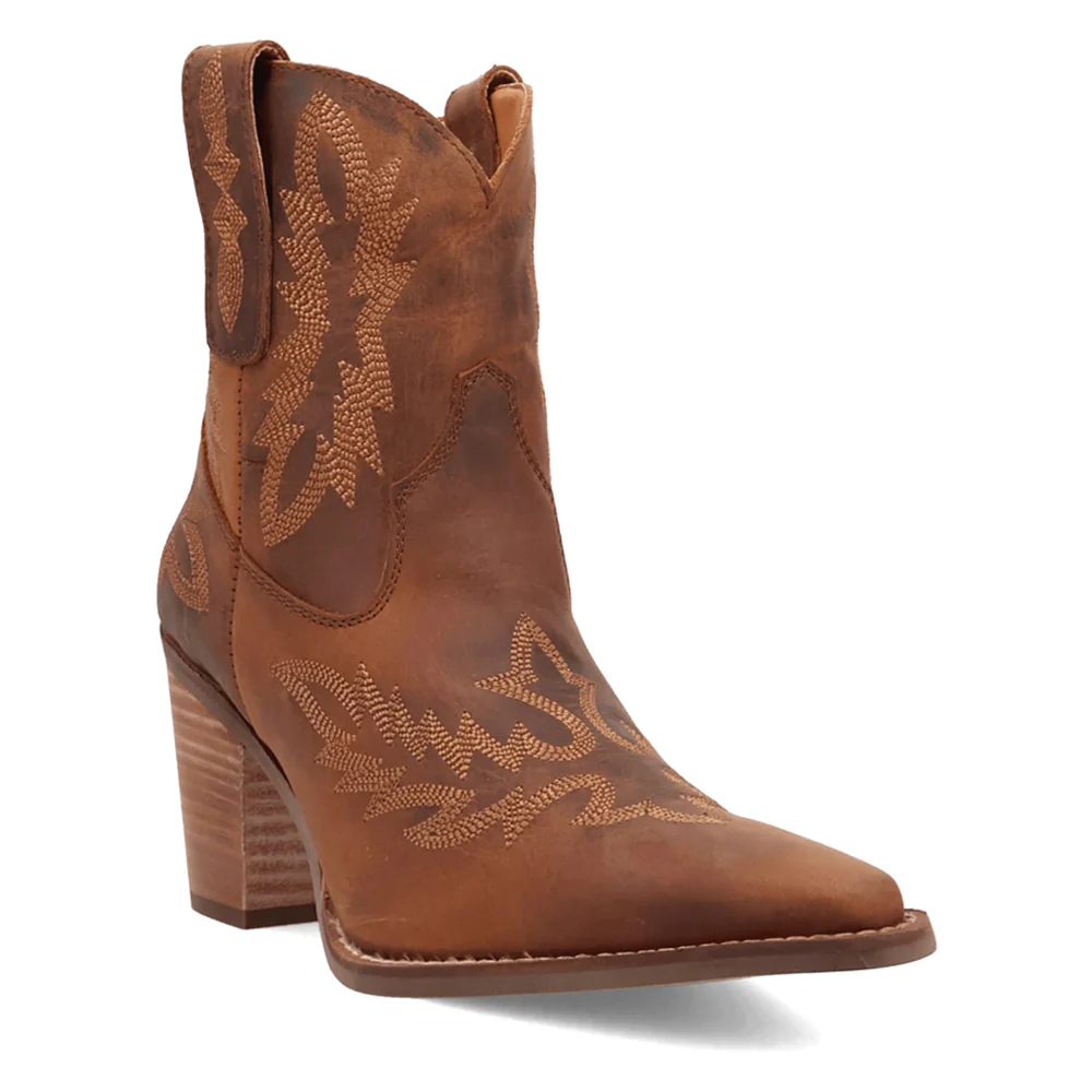 Rocky Top Embroidered Pointed Toe Pull On Cowboy Booties - Image 2
