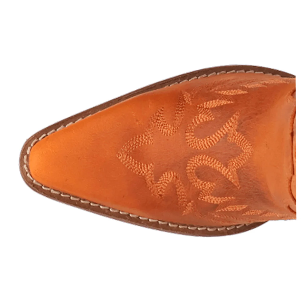 Rocky Top Embroidered Pointed Toe Pull On Cowboy Booties - Image 4