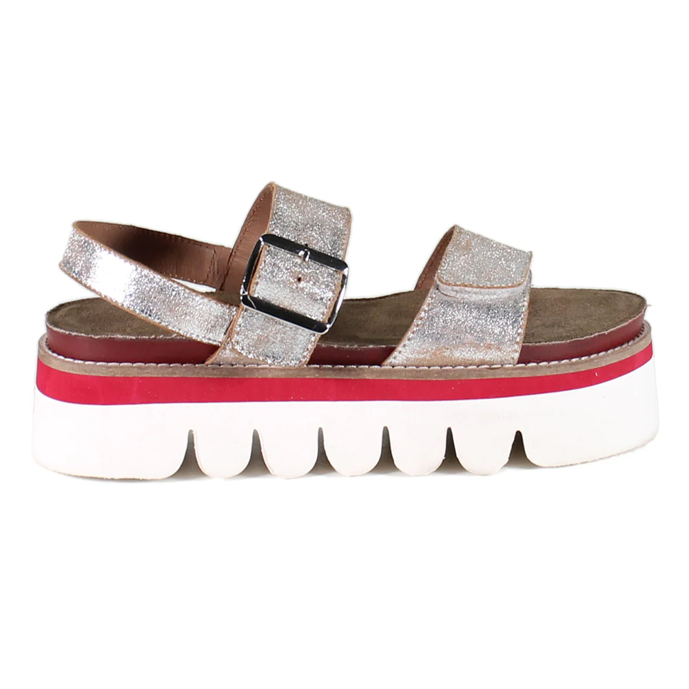 Roly Poly Metallic Platform Sandals