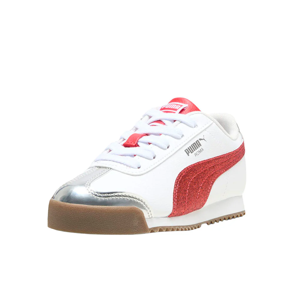 Roma 24 Holiday Glitz Metallic Lace Up Sneakers (Little Kid) - Image 2