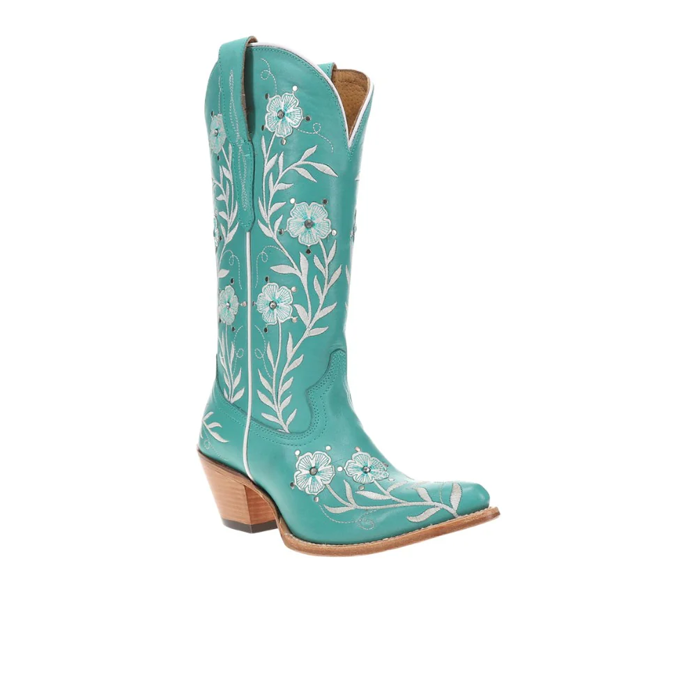 Romance Floral Embroidered Pointed Toe Cowboy Boots - Image 2