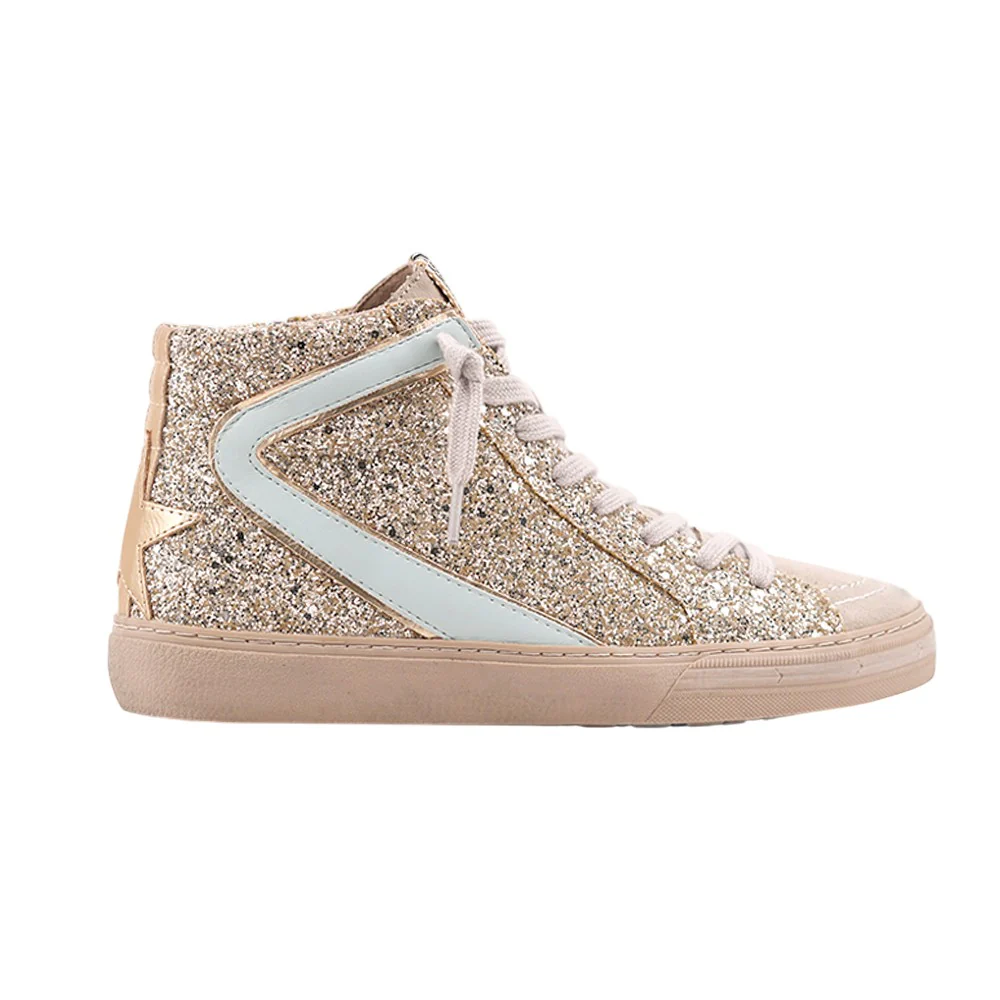 Rooney Glitter Metallic High Top Sneakers