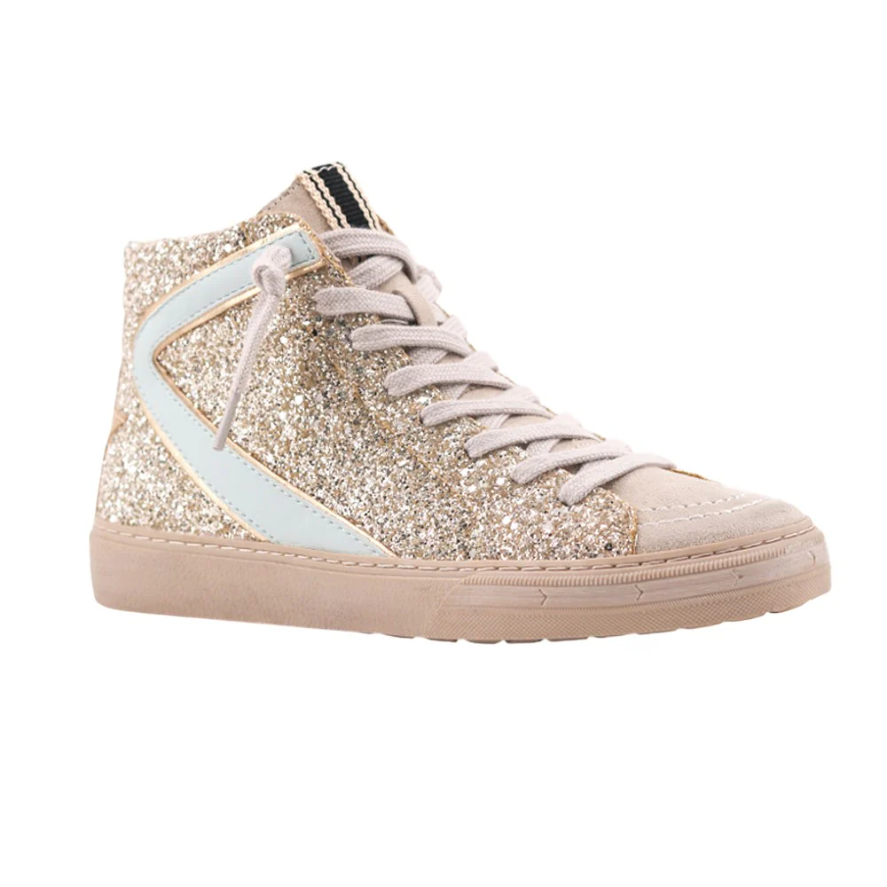 Rooney Glitter Metallic High Top Sneakers - Image 2