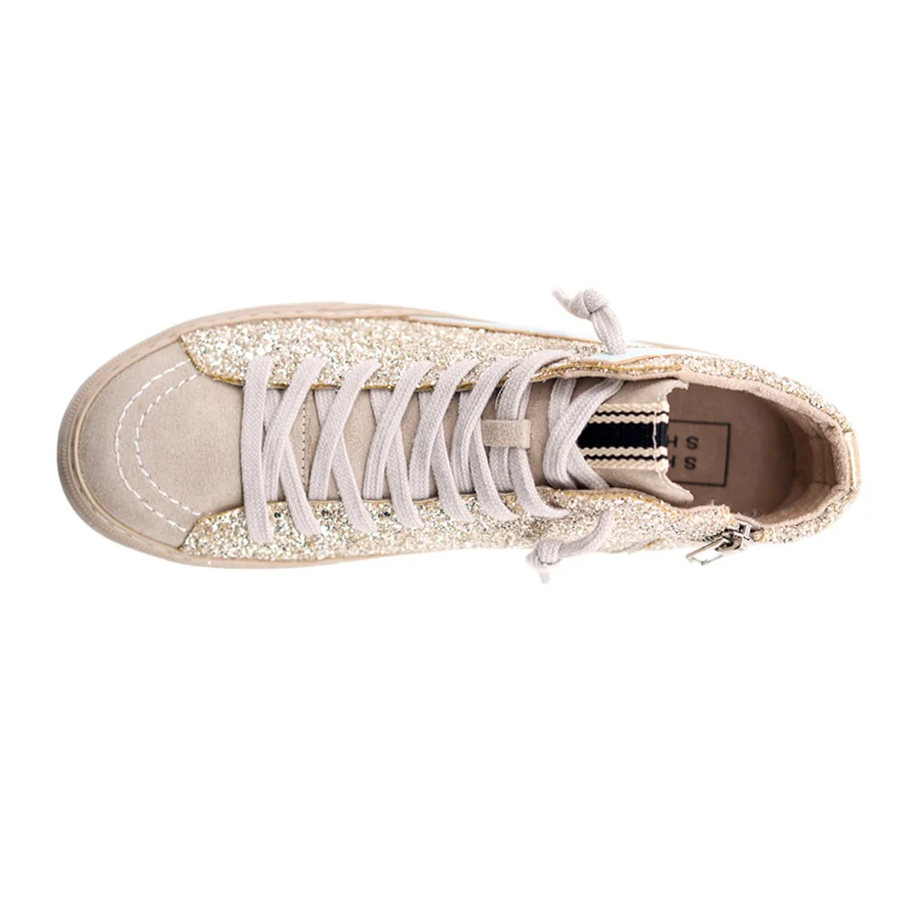 Rooney Glitter Metallic High Top Sneakers - Image 4