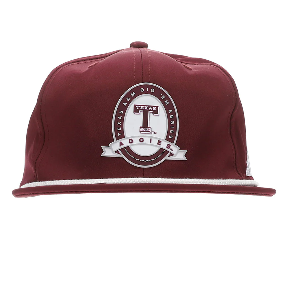 Texas A&M Aggies Rope Adjustable Flat Brim Cap - Image 2
