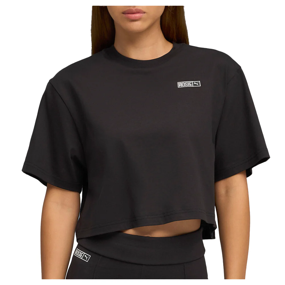PUMA X ROSE Relaxed Logo Crew Neck Short Sleeve T-Shirt - Image 3