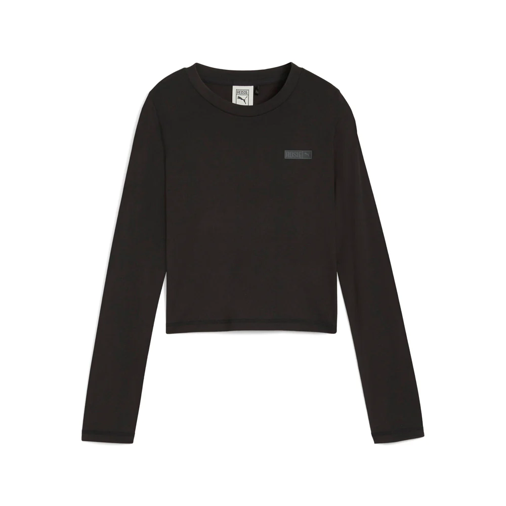 PUMA X ROSE Slim Crew Neck Long Sleeve Pullover Shirt