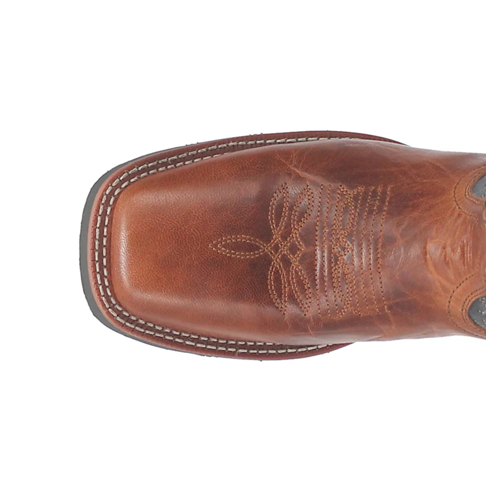 Ross Embroidered Square Toe Pull On Cowboy Boots - Image 4