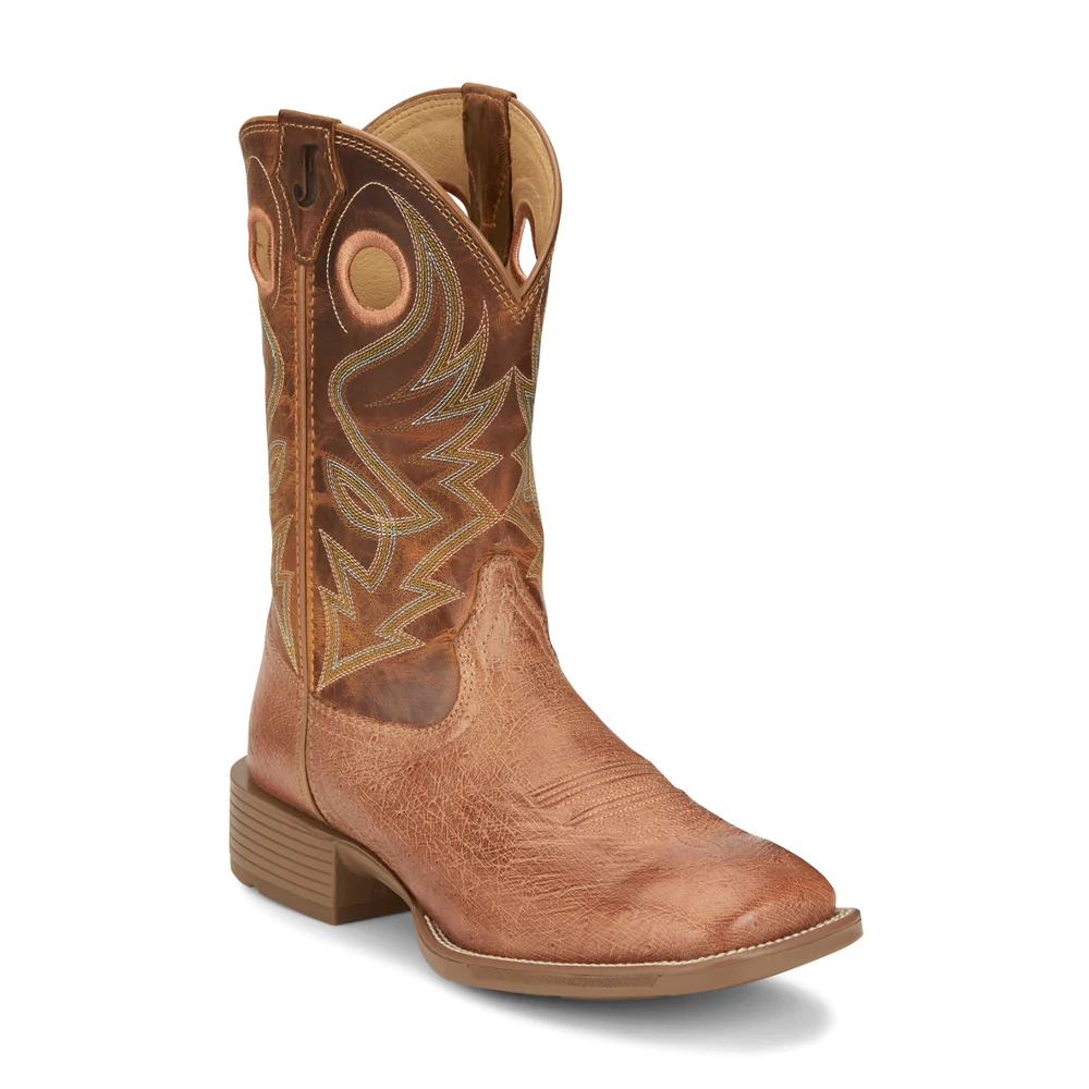 Roswell Embroidered Square Toe Pull On Cowboy Boots - Image 2