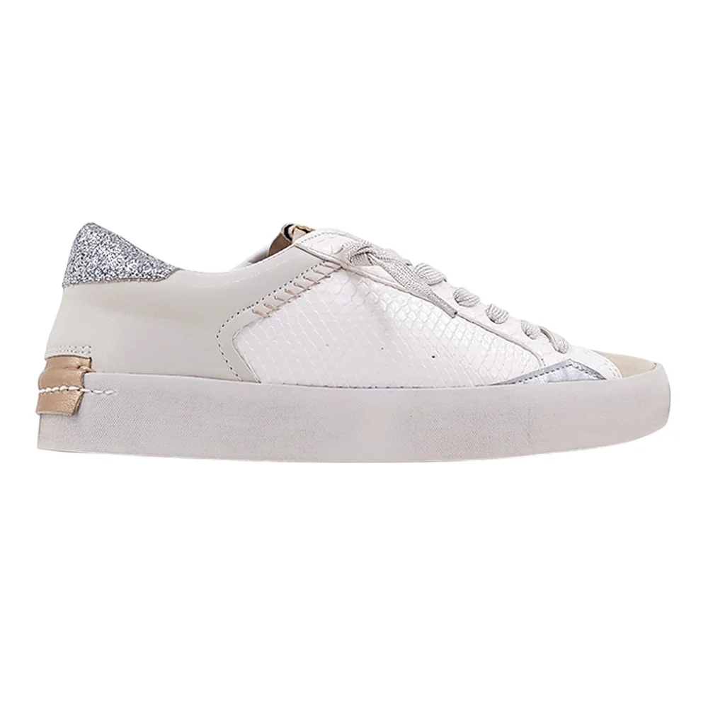 Ruby Snake Glitter Lace Up Sneakers