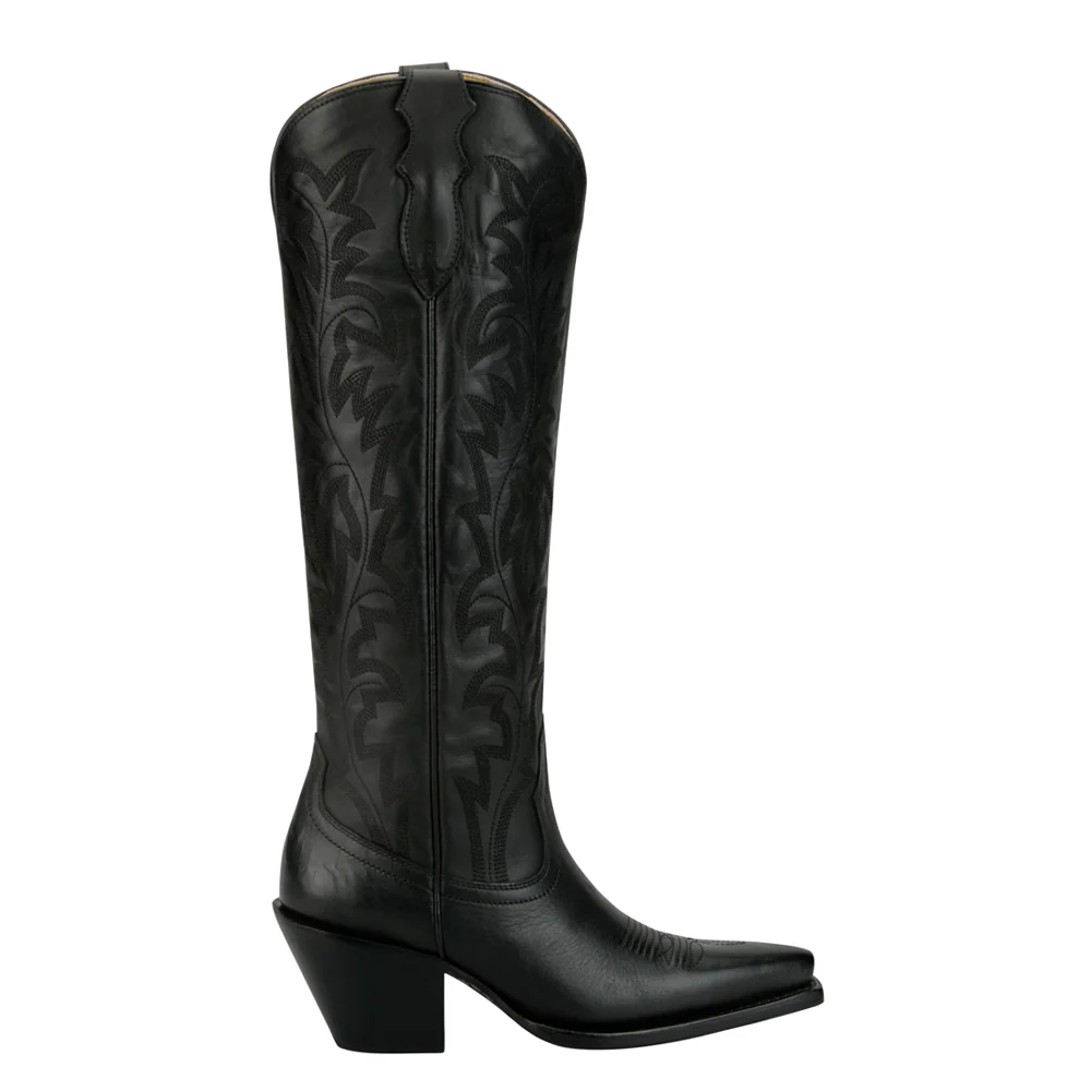 Rumor Embroidered Snip Toe Pull On Cowboy Boots