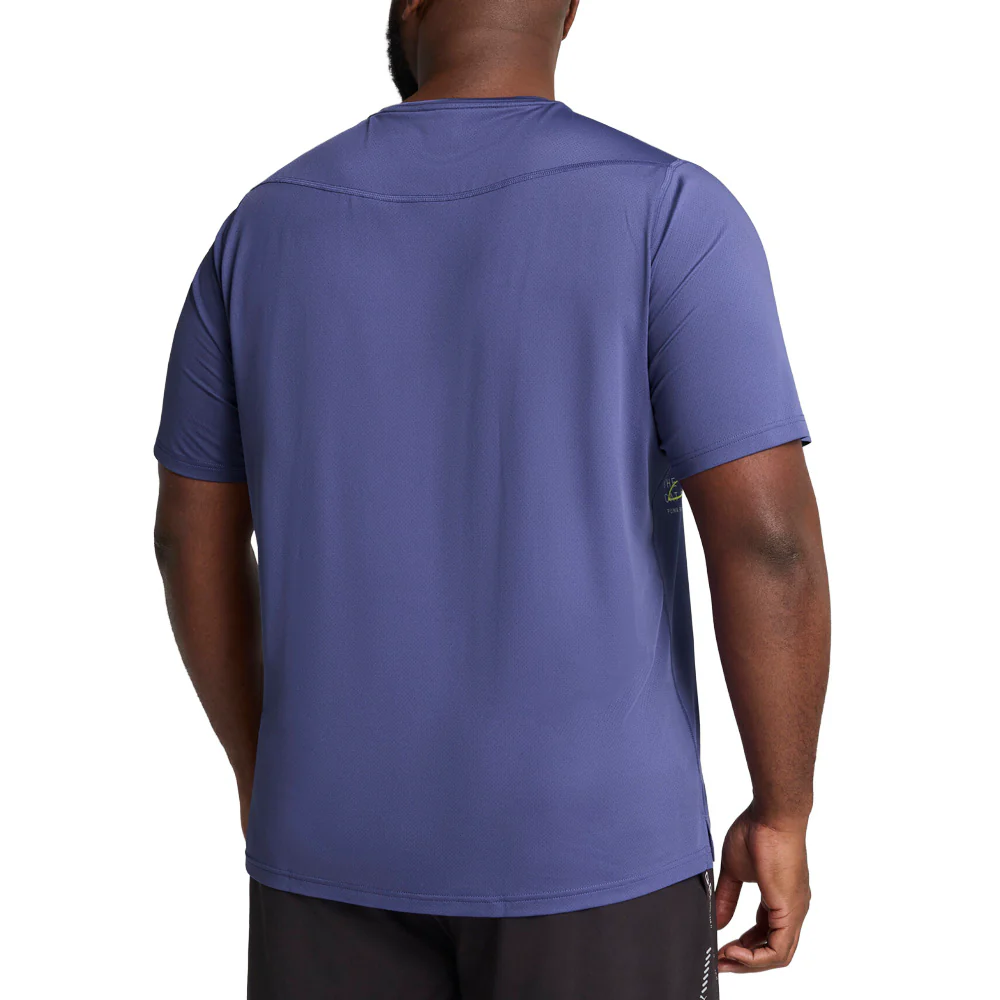 Run Graphic Mesh Crew Neck Short Sleeve Athletic T-Shirt - Image 4