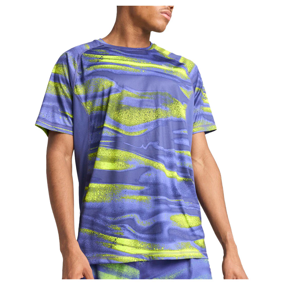 Run Velocity All Over Print Crew Neck Short Sleeve Athletic T-Shirt - Image 3