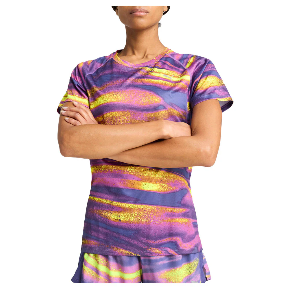Run Velocity All Over Print Crew Neck Short Sleeve Athletic T-Shirt - Image 3