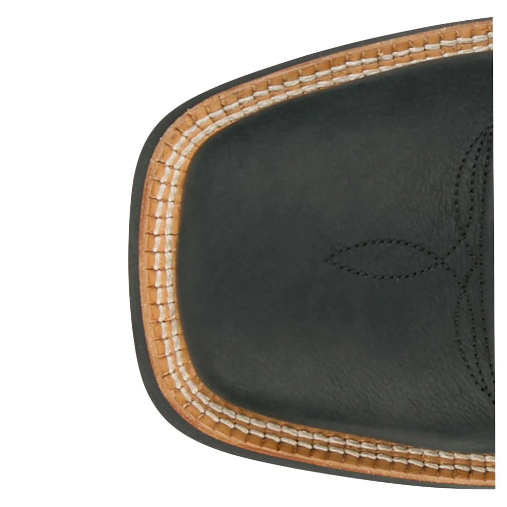 Rustle Embroidered Square Toe Cowboy Boots - Image 4
