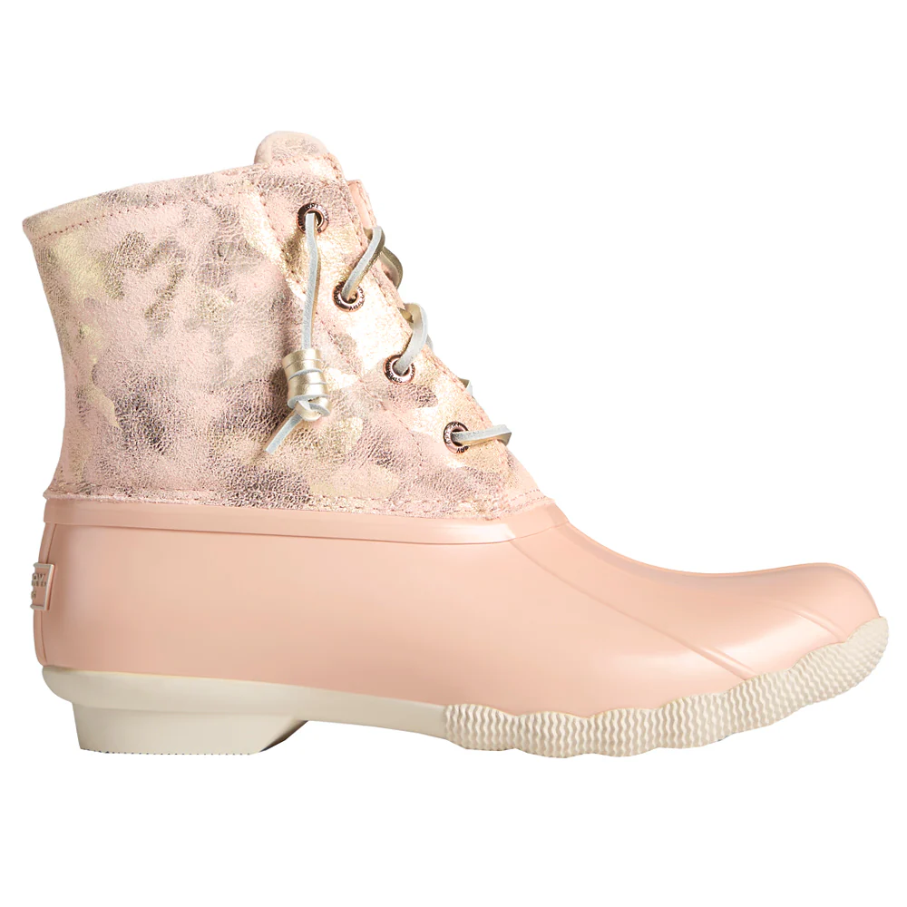 Saltwater Metallic Camouflage Lace Up Duck Boots