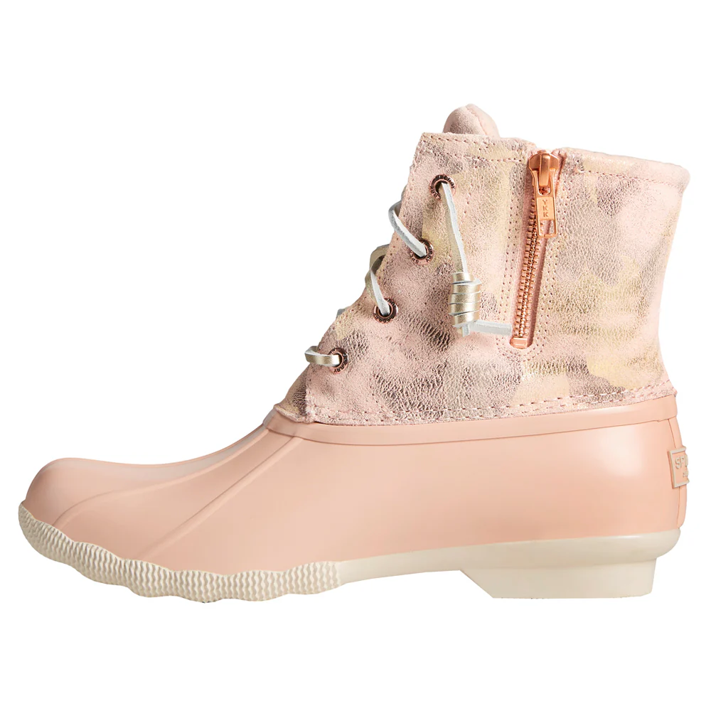 Saltwater Metallic Camouflage Lace Up Duck Boots - Image 3