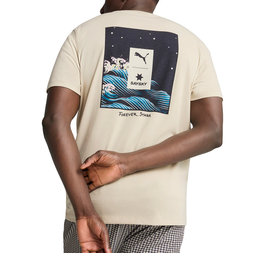 PUMA X SAYSKY Short Sleeve Crew Neck Short Sleeve Athletic T-Shirt - Image 4