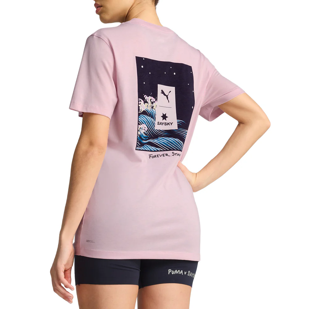 PUMA X SAYSKY Short Sleeve Crew Neck Short Sleeve Athletic T-Shirt - Image 4