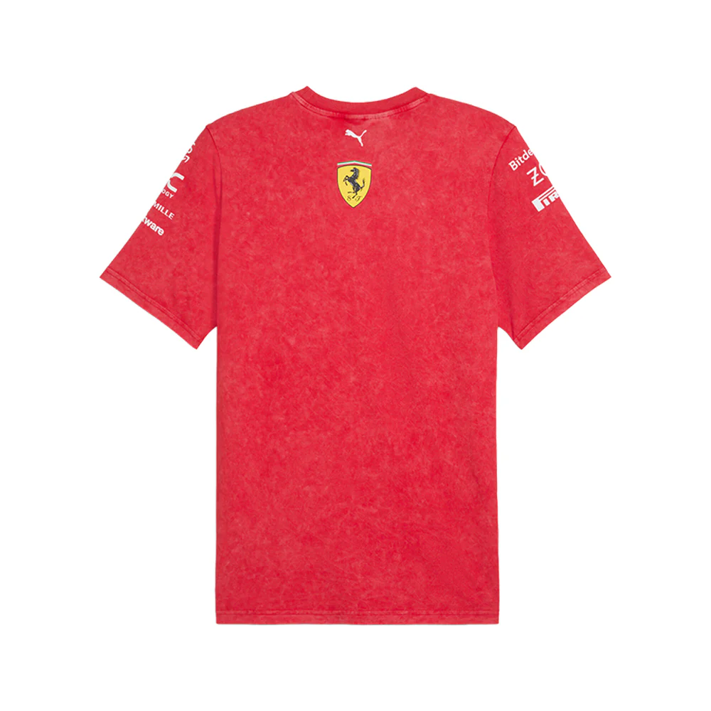 Scuderia Ferrari Desert Sun Team Replica Crew Neck Short Sleeve T-Shirt - Image 2