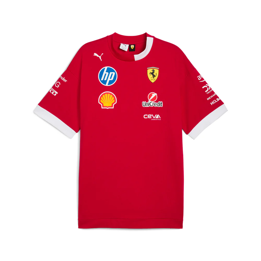 Scuderia Ferrari Drivers Logo Crew Neck Short Sleeve T-Shirt