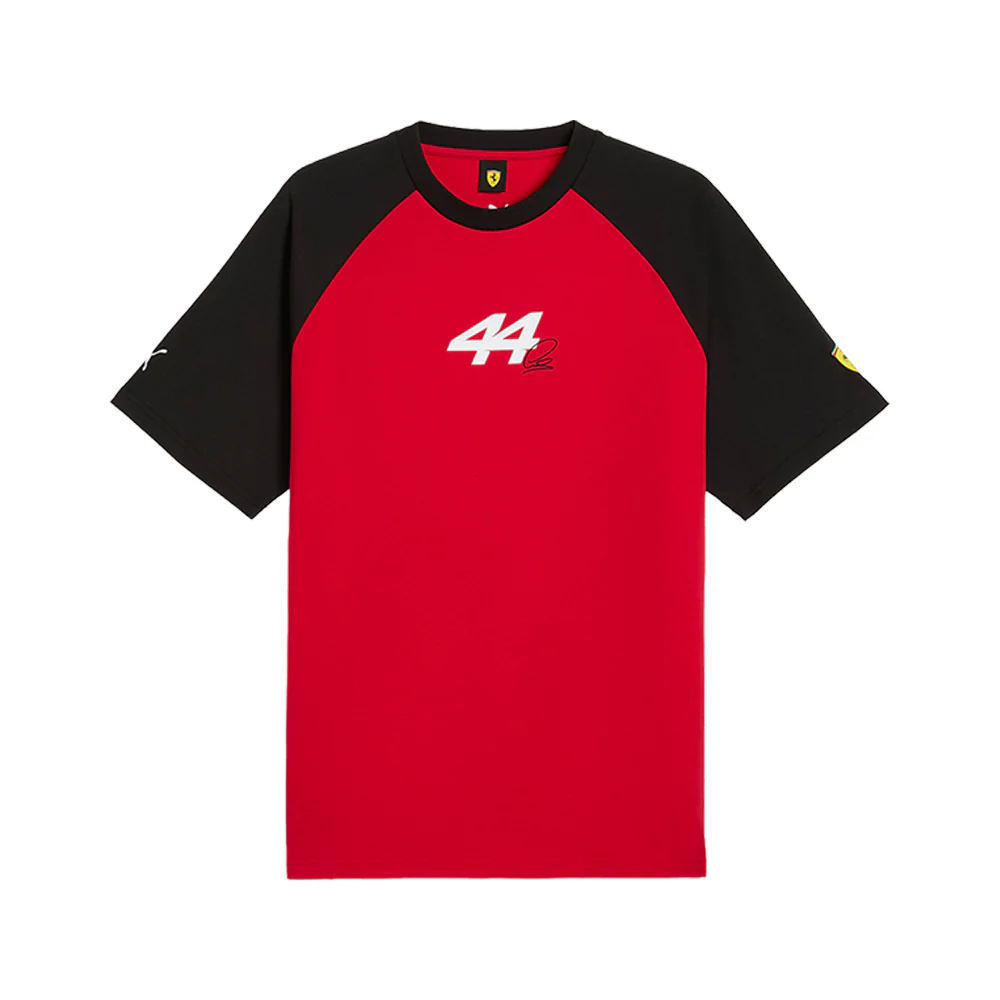 Scuderia Ferrari Fanwear Hamilton Graphic Crew Neck Short Sleeve T-Shirt
