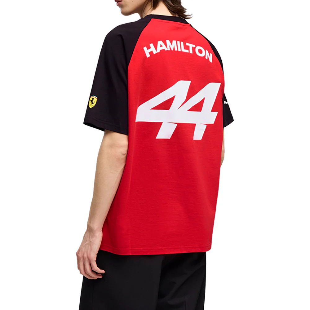 Scuderia Ferrari Fanwear Hamilton Graphic Crew Neck Short Sleeve T-Shirt - Image 4