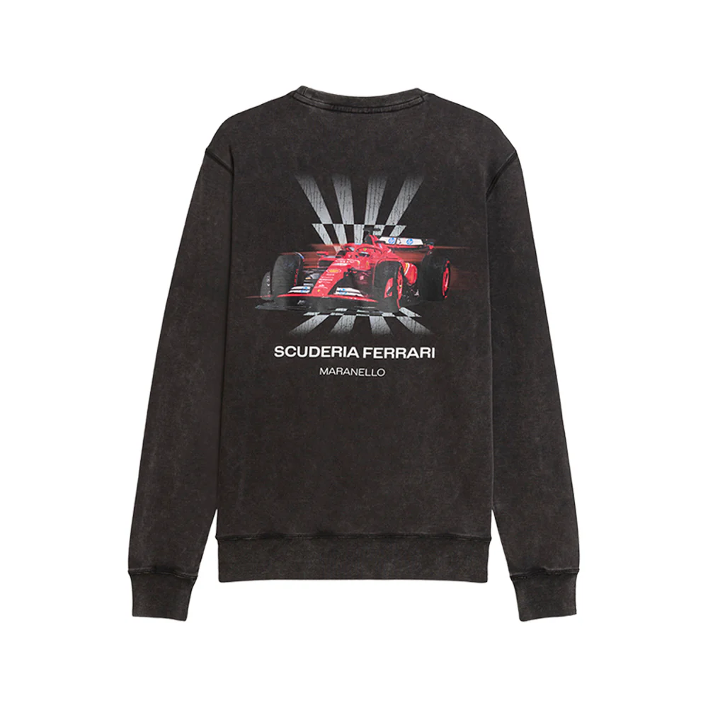 Scuderia Ferrari Graphic Crew Neck Sweatshirt - Image 2
