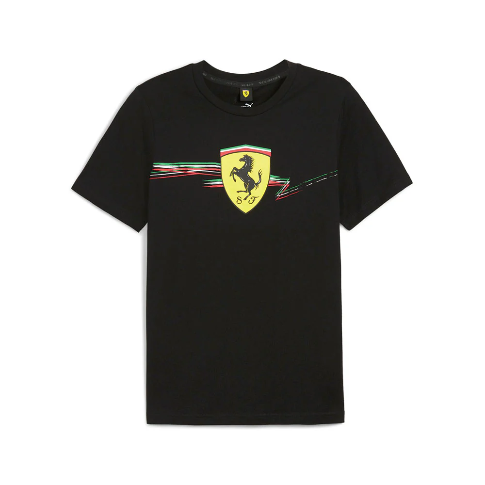 Scuderia Ferrari Race Big Shield Crew Neck Short Sleeve T-Shirt