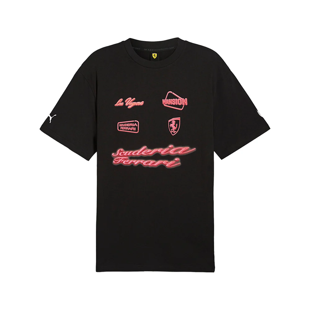 Scuderia Ferrari Race Neon Energy Archive Crew Neck Short Sleeve T-Shirt