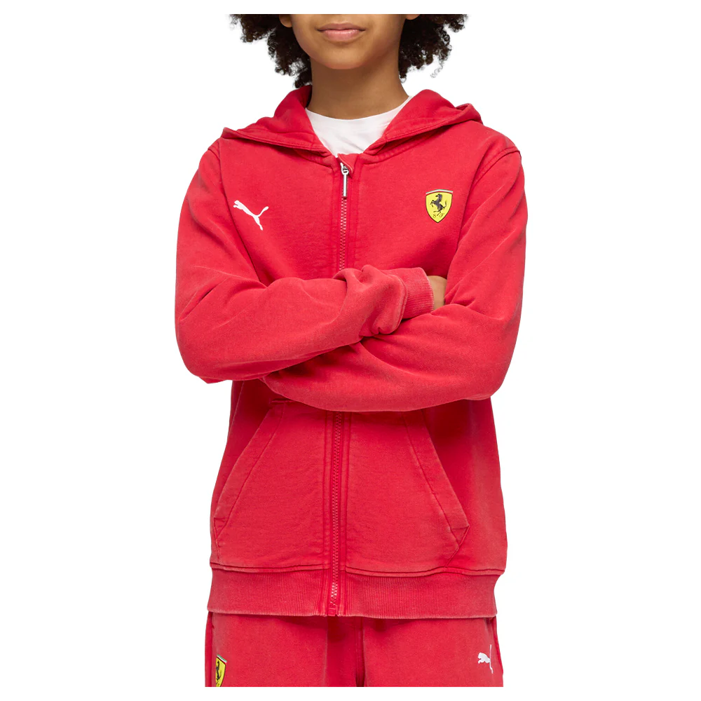 Scuderia Ferrari Sportswear Hooded Sweat Full Zip Jacket (Youth) - Image 3