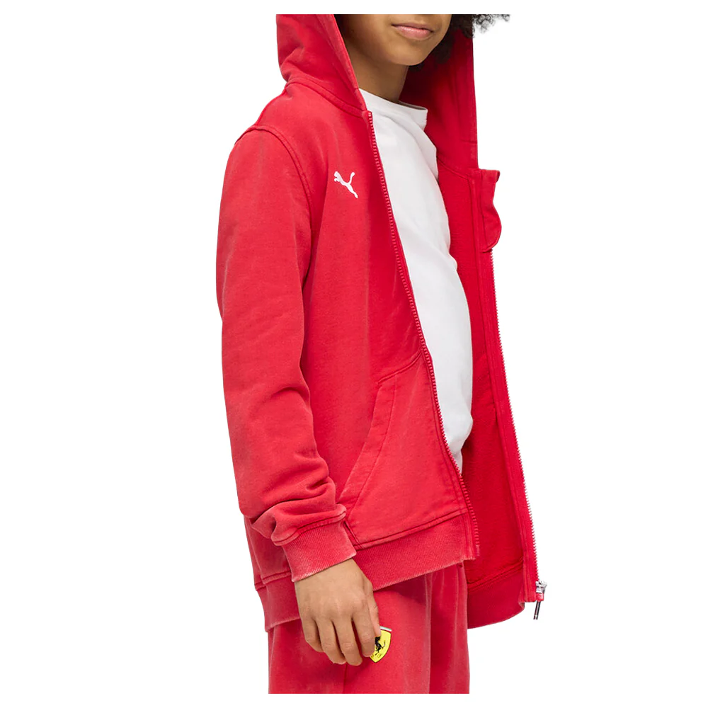 Scuderia Ferrari Sportswear Hooded Sweat Full Zip Jacket (Youth) - Image 5