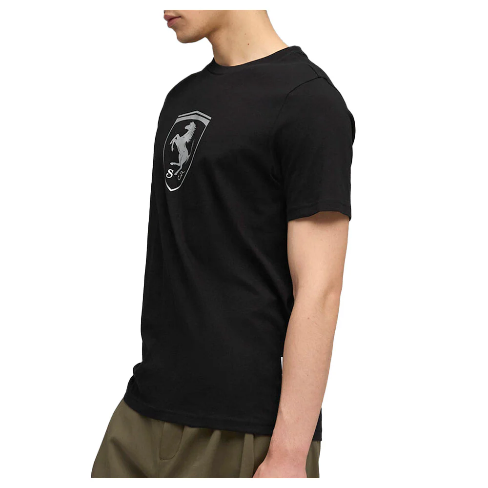 Scuderia Ferrari Sportswear Tonal Shield Logo Crew Neck Short Sleeve T-Shirt - Image 5