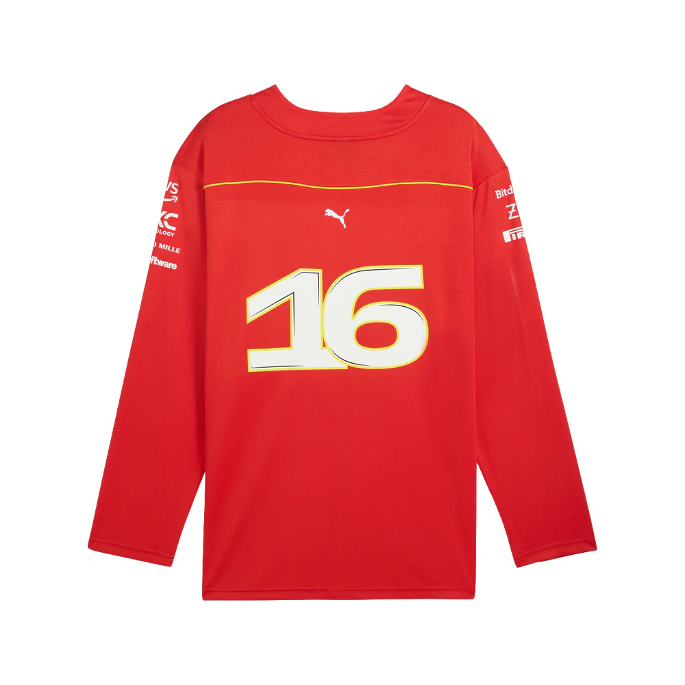 Scuderia Ferrari Team Hockey Crew Neck Long Sleeve Replica Jersey - Image 2