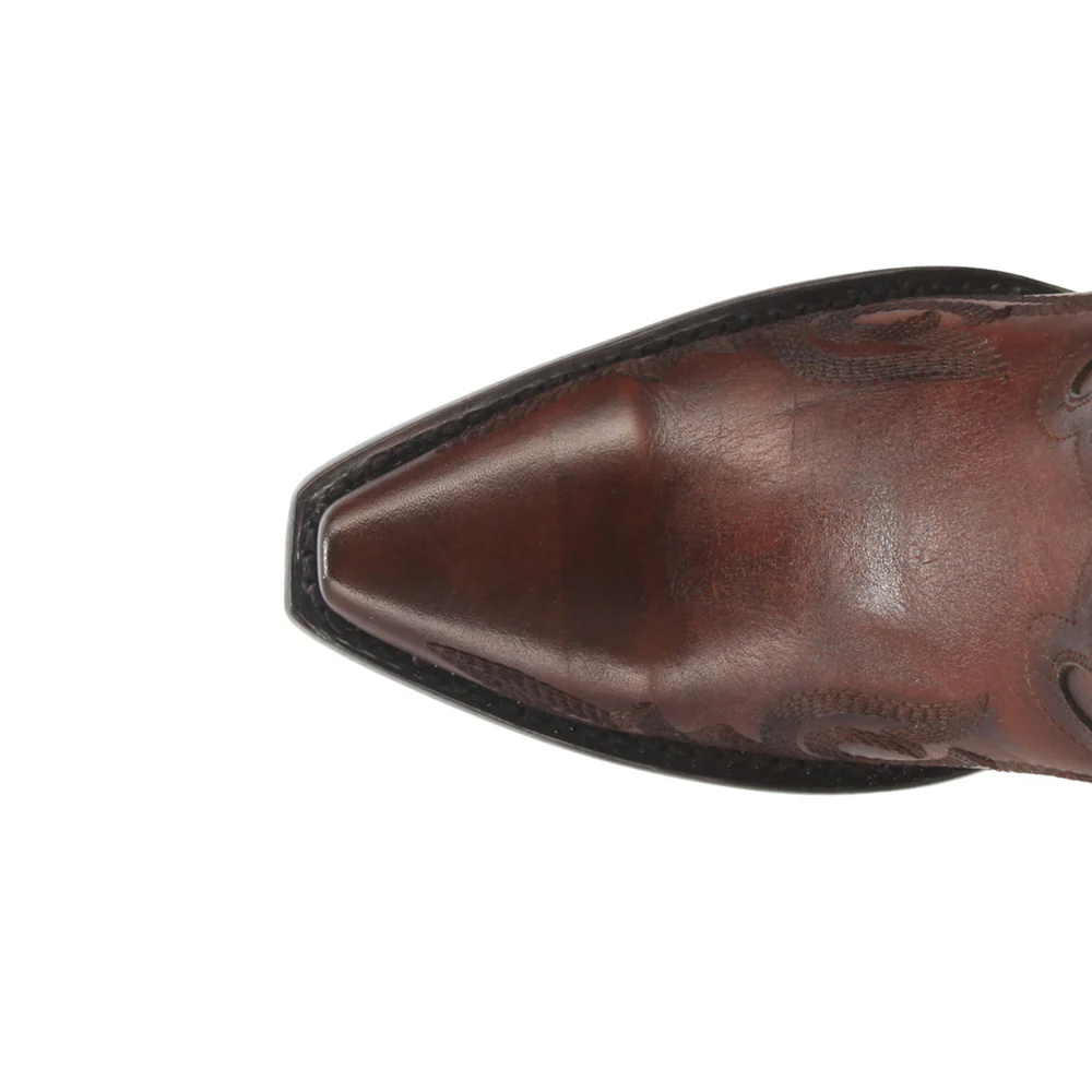 Seductress Embroidered Snip Toe Zippered Cowboy Boots - Image 4