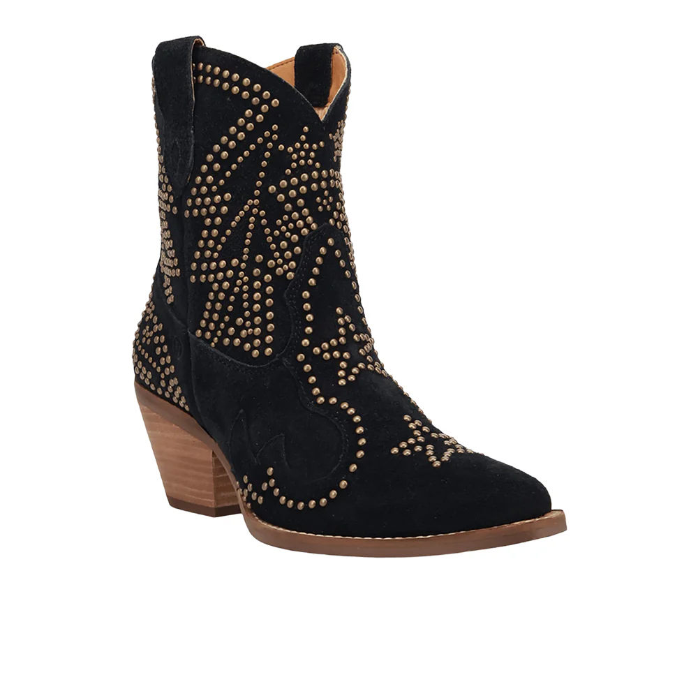 Seein' Stars Suede Leather Snip Toe Cowboy Booties - Image 2