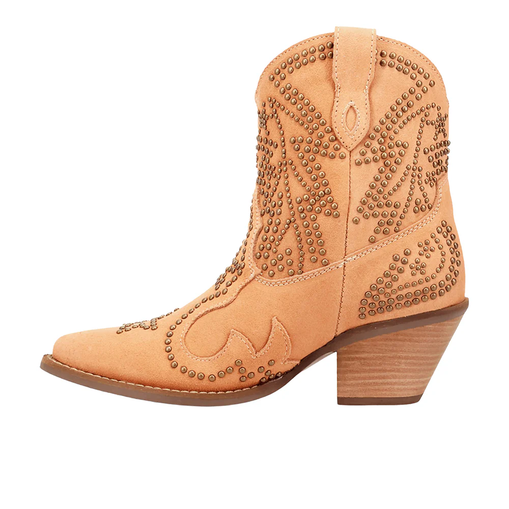 Seein' Stars Suede Leather Snip Toe Cowboy Booties - Image 3