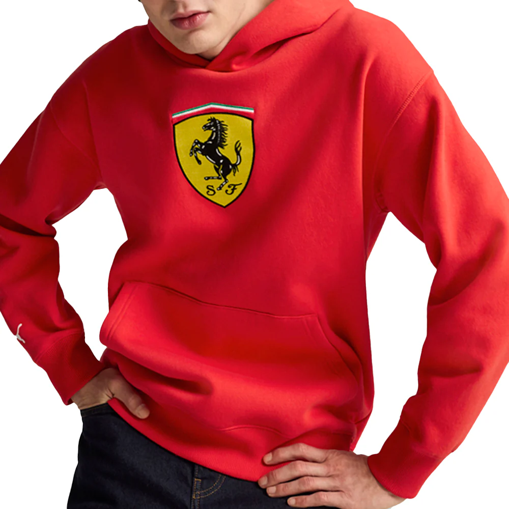 Scuderia Ferrari Race Big Shield Pullover Hoodie - Image 3