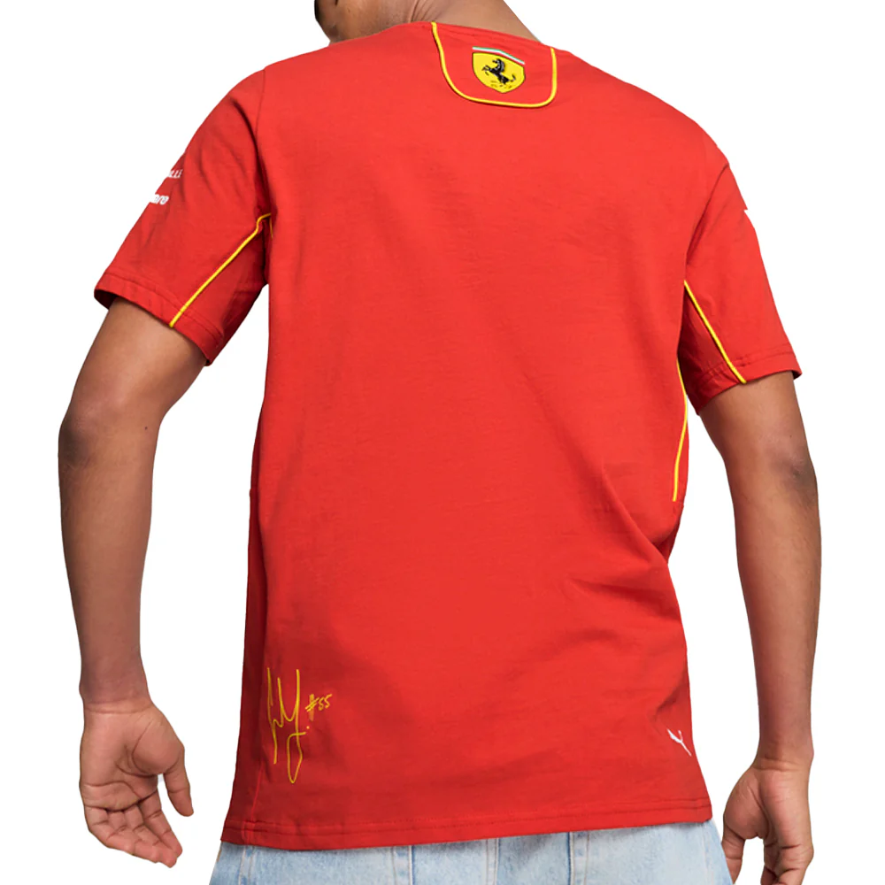 Scuderia Ferrari Sainz Crew Neck Short Sleeve T-Shirt - Image 4