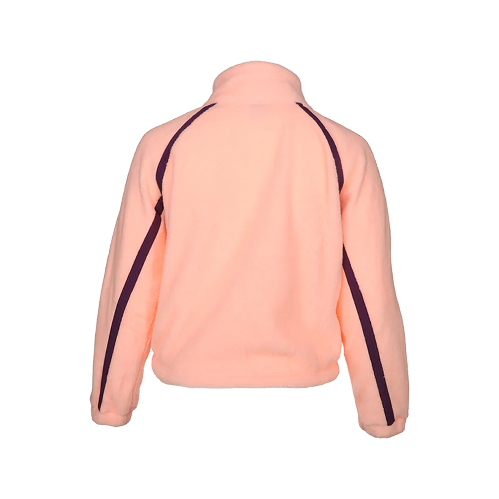 Sherpa Fleece Full Zip Jacket With Woven Details - Image 2