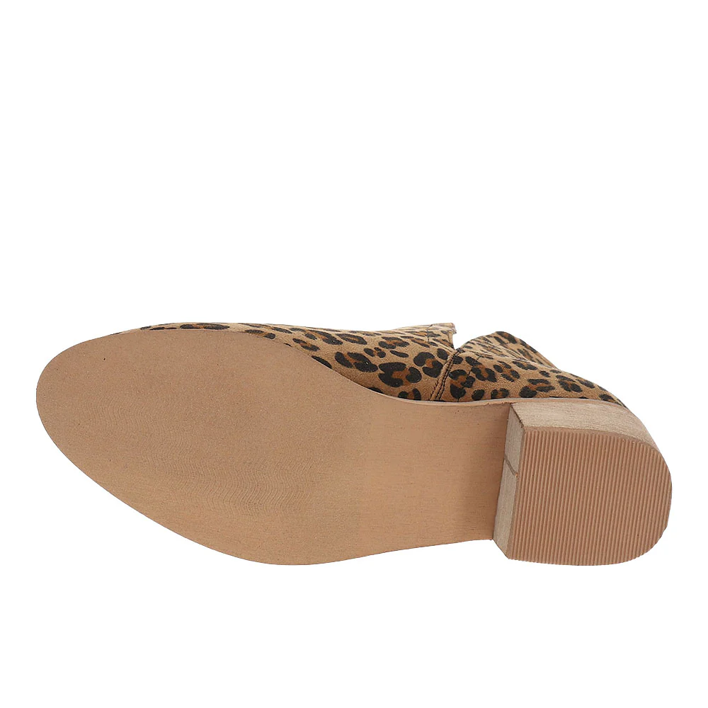Shield Leopard Round Toe Chelsea Boots - Image 5