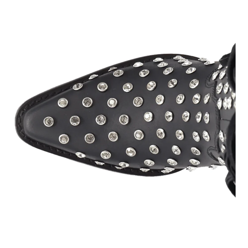 Show Pony Leather Snip Toe Cowboy Boots - Image 4