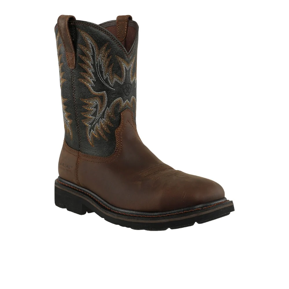 Sierra Wide 10 Inch Electrical Hazard Steel Toe Work Boots - Image 2