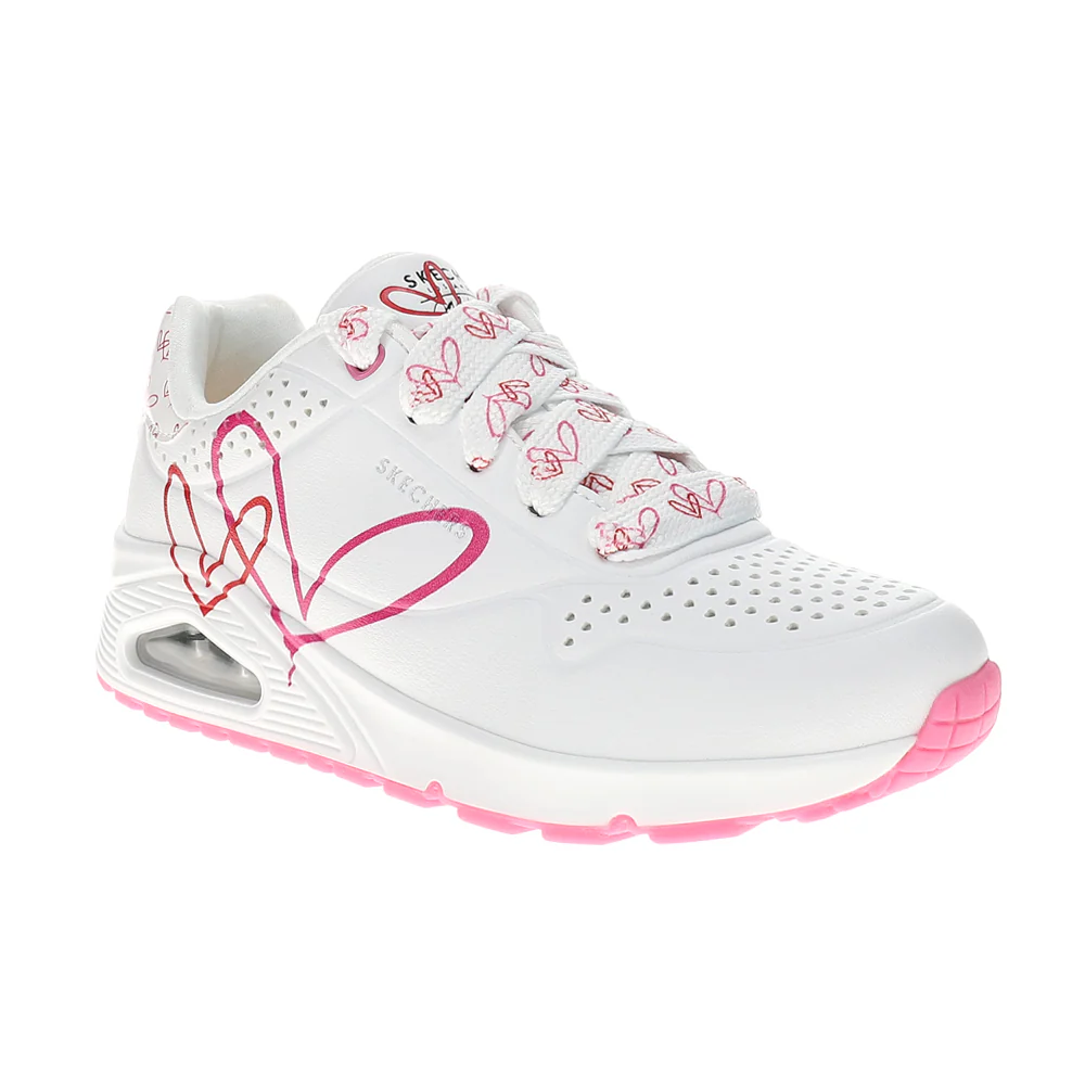 Skechers Street x JGoldcrown Uno Twin Hearts Lace Up Sneakers - Image 2