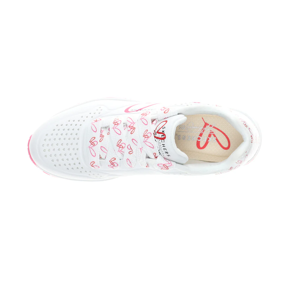 Skechers Street x JGoldcrown Uno Twin Hearts Lace Up Sneakers - Image 4
